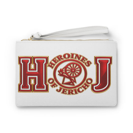 Heroine of Jericho Clutch Bag — Vintage Collegiate Logo Wristlet