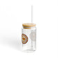 16oz Glass Sipper with Bamboo Lid — Youth Palace, Killeen