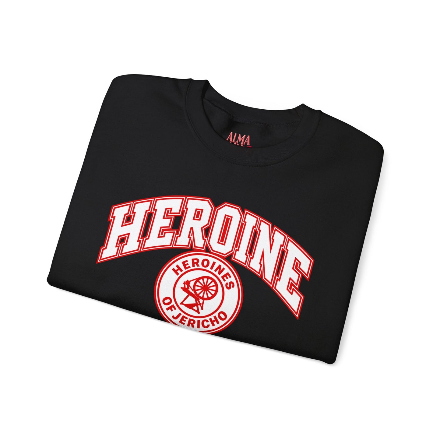 Heroine-HOJ Emblem Graphic Crewneck Sweatshirt
