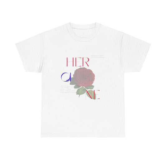 HOJ- Heroine Rose Tee | Vintage Rose Graphic, Feminine Typography