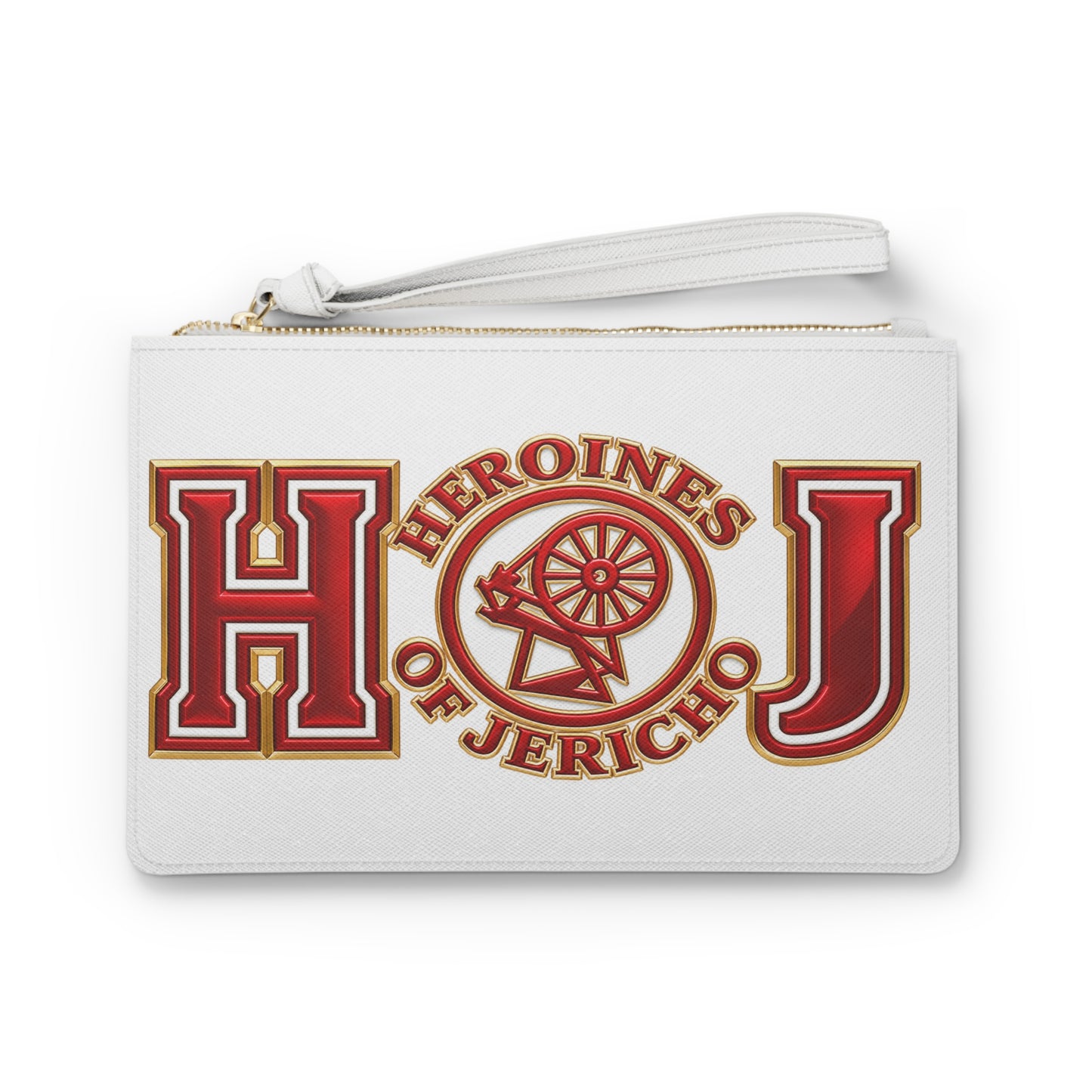 Heroine of Jericho Clutch Bag — Vintage Collegiate Logo Wristlet
