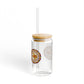 16oz Glass Sipper with Bamboo Lid — Youth Palace, Killeen