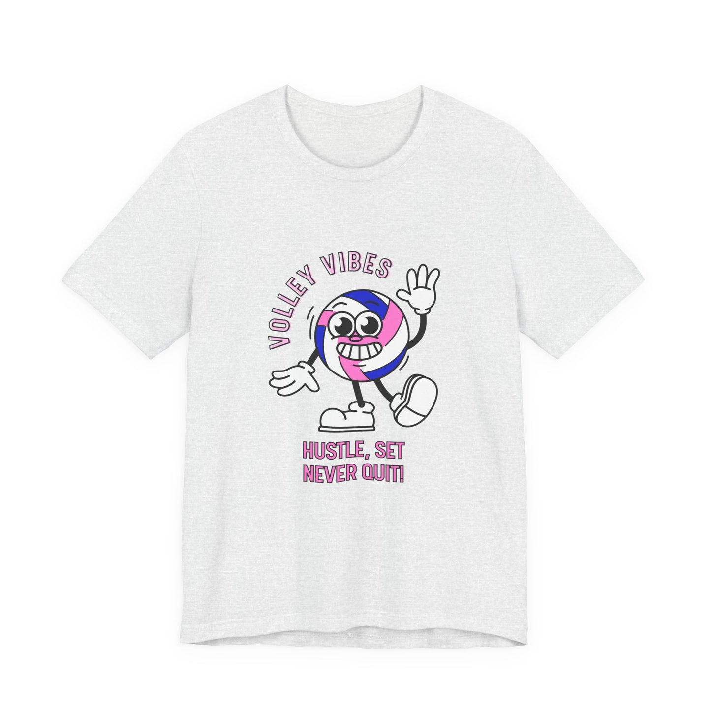 Volleyball Vibes Tee - "Hustle, Set, Never Quit" Volleyball Shirt.