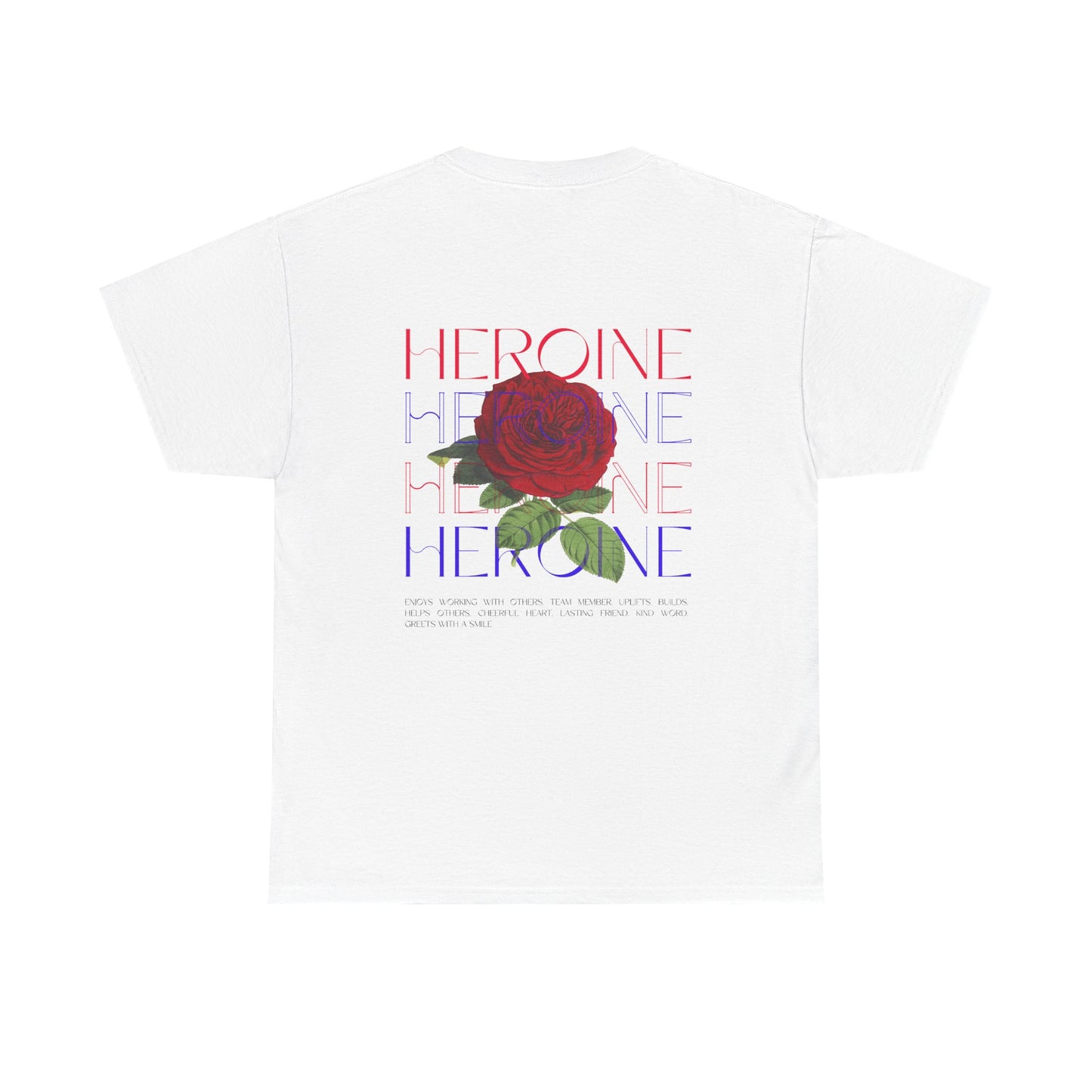 HOJ- Heroine Rose Tee | Vintage Rose Graphic, Feminine Typography