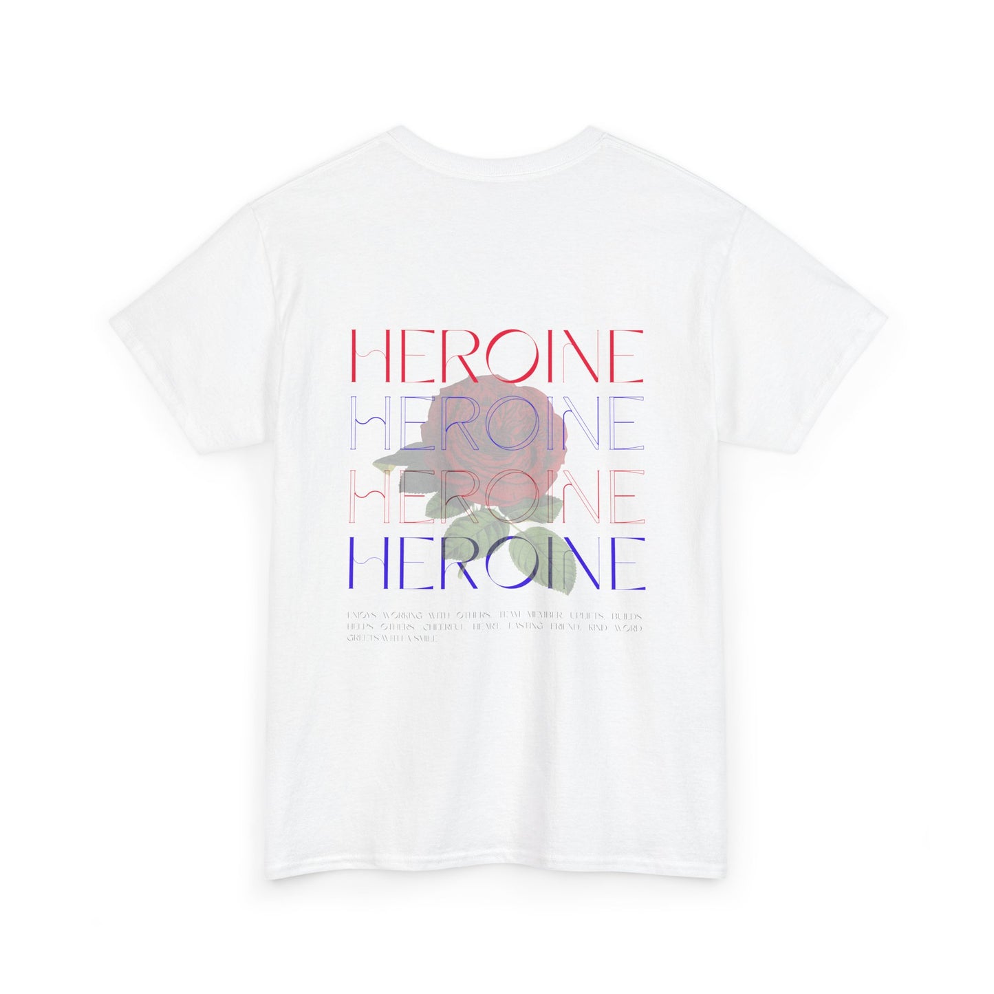 HOJ- Heroine Rose Tee | Vintage Rose Graphic, Feminine Typography