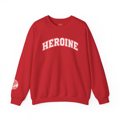 “Heroine” Red Crewneck Sweatshirt