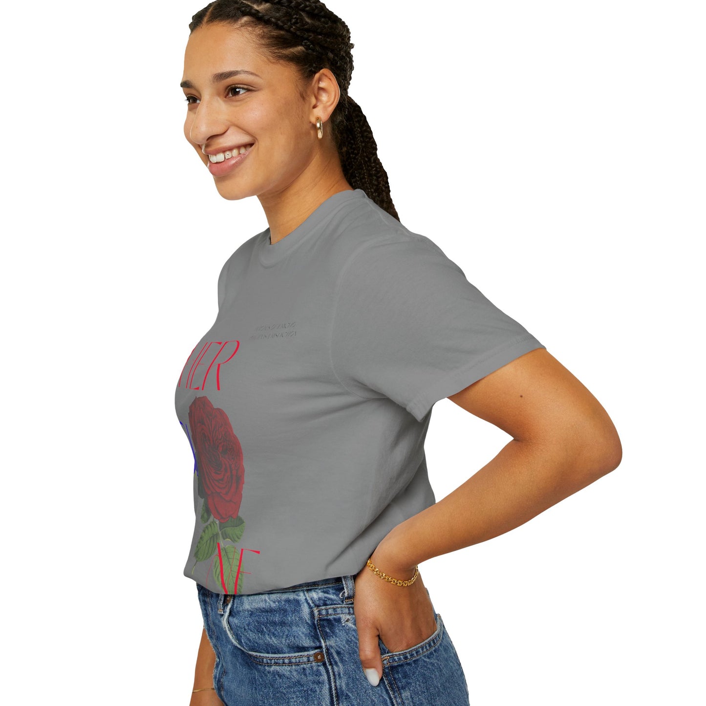 Her One Rose T-Shirt — Floral Graphic Tee