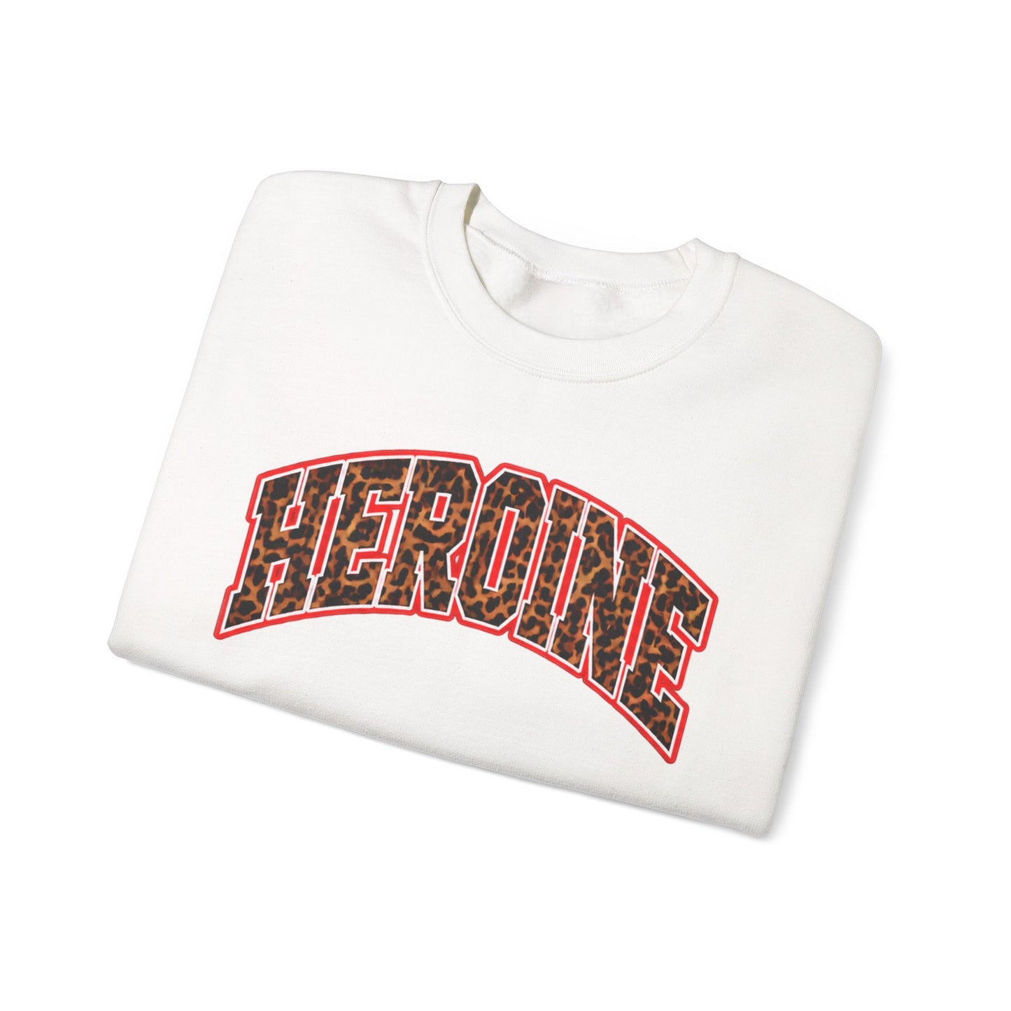 HEROINE Cheetah Print- Graphic Crewneck Sweatshirt