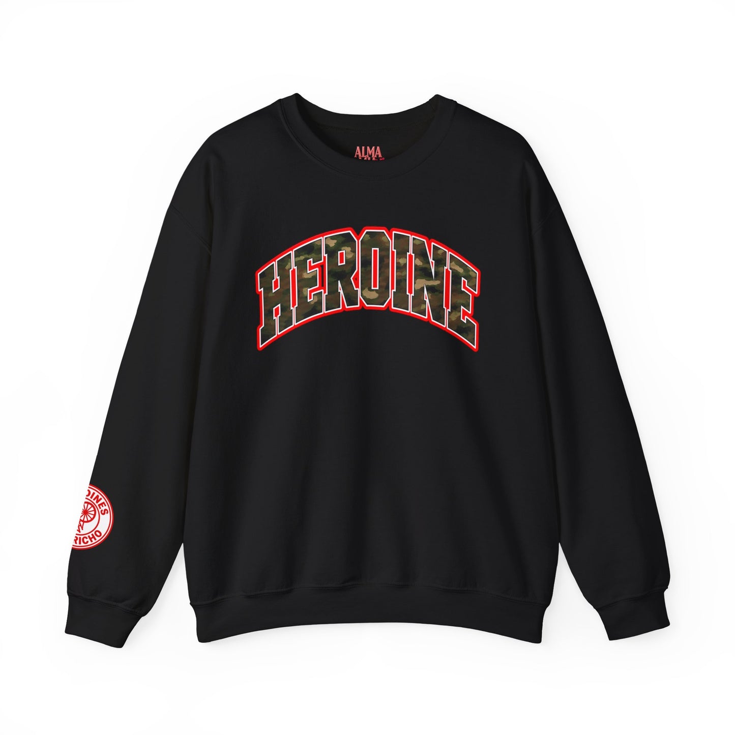 HEROINE CAMO- College-Style Crewneck Sweatshirt