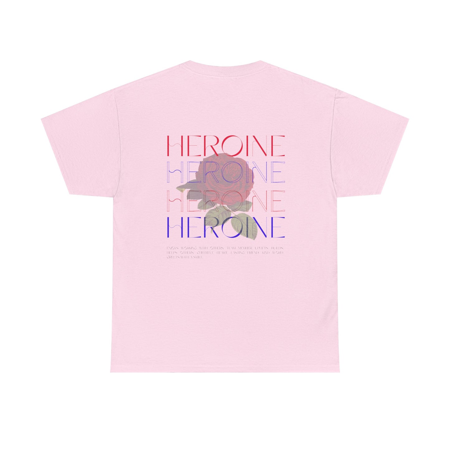 HOJ- Heroine Rose Tee | Vintage Rose Graphic, Feminine Typography