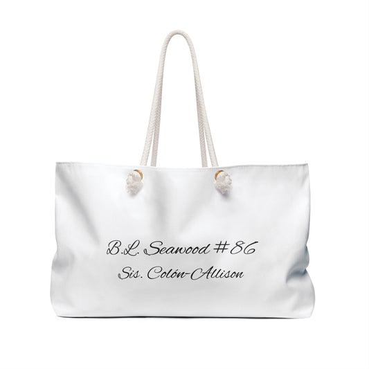 Order of the Eastern Star Weekender Bag — Charitable Faith & Loving Kindness Travel Tote