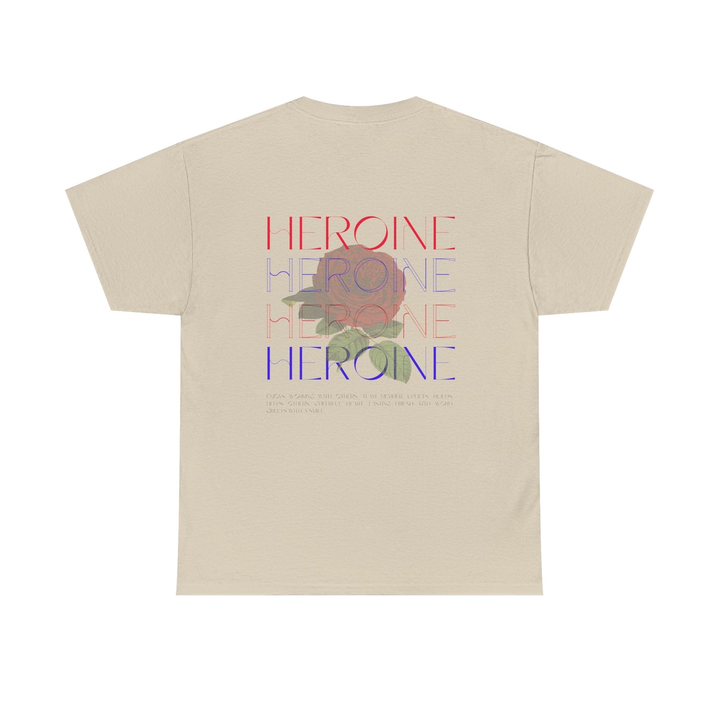 HOJ- Heroine Rose Tee | Vintage Rose Graphic, Feminine Typography