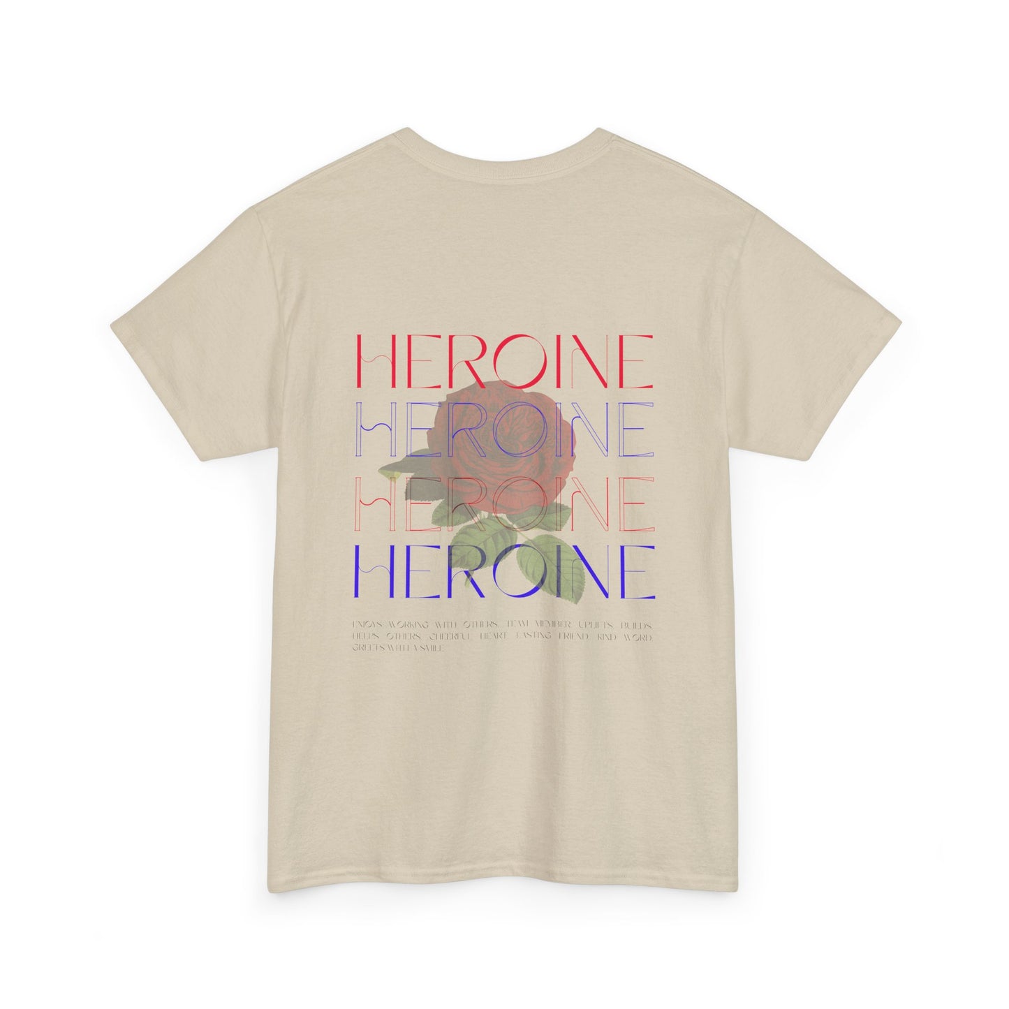 HOJ- Heroine Rose Tee | Vintage Rose Graphic, Feminine Typography