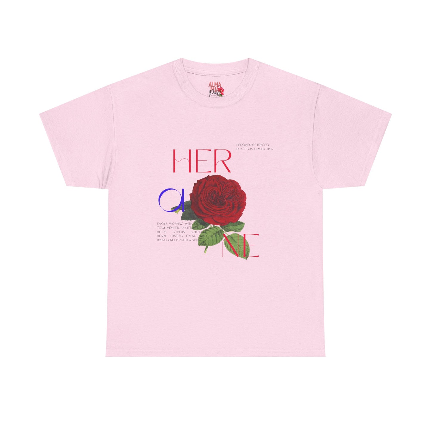 HOJ- Heroine Rose Tee | Vintage Rose Graphic, Feminine Typography