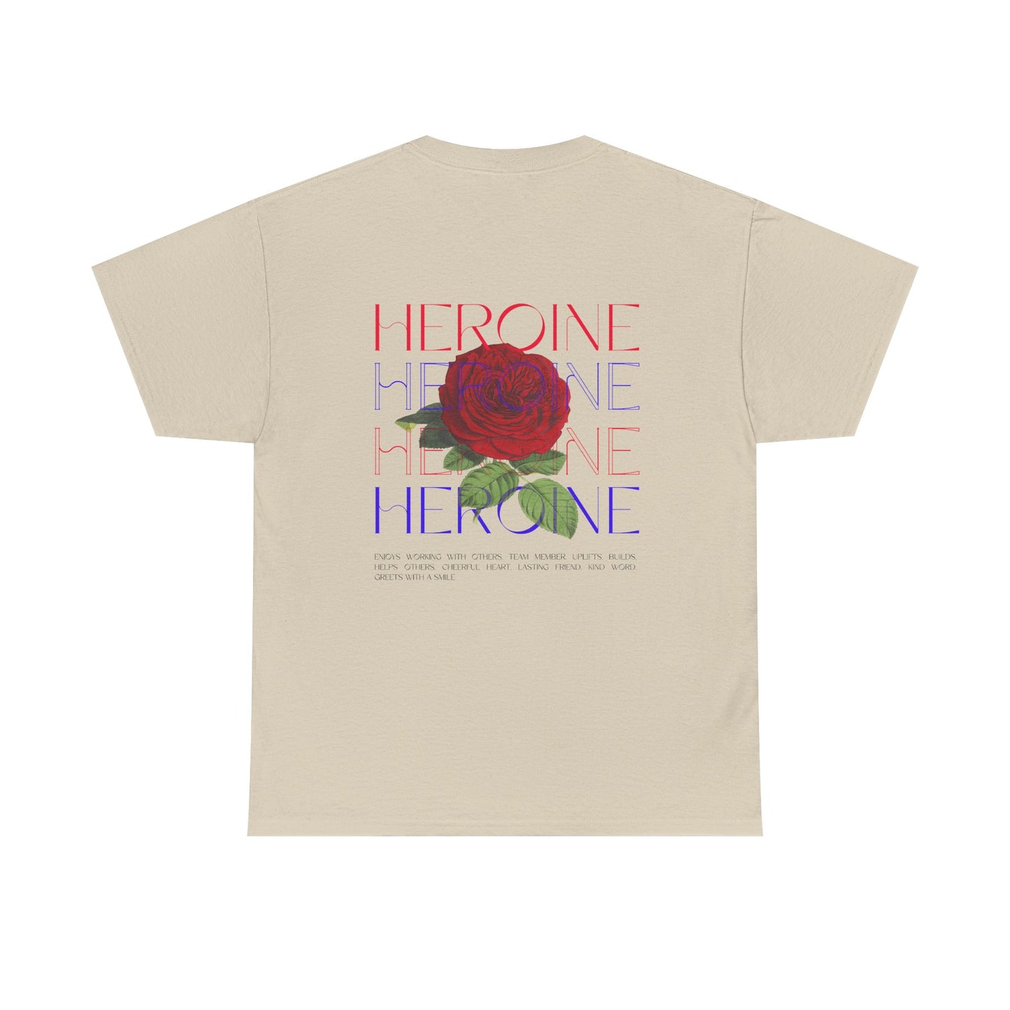 HOJ- Heroine Rose Tee | Vintage Rose Graphic, Feminine Typography