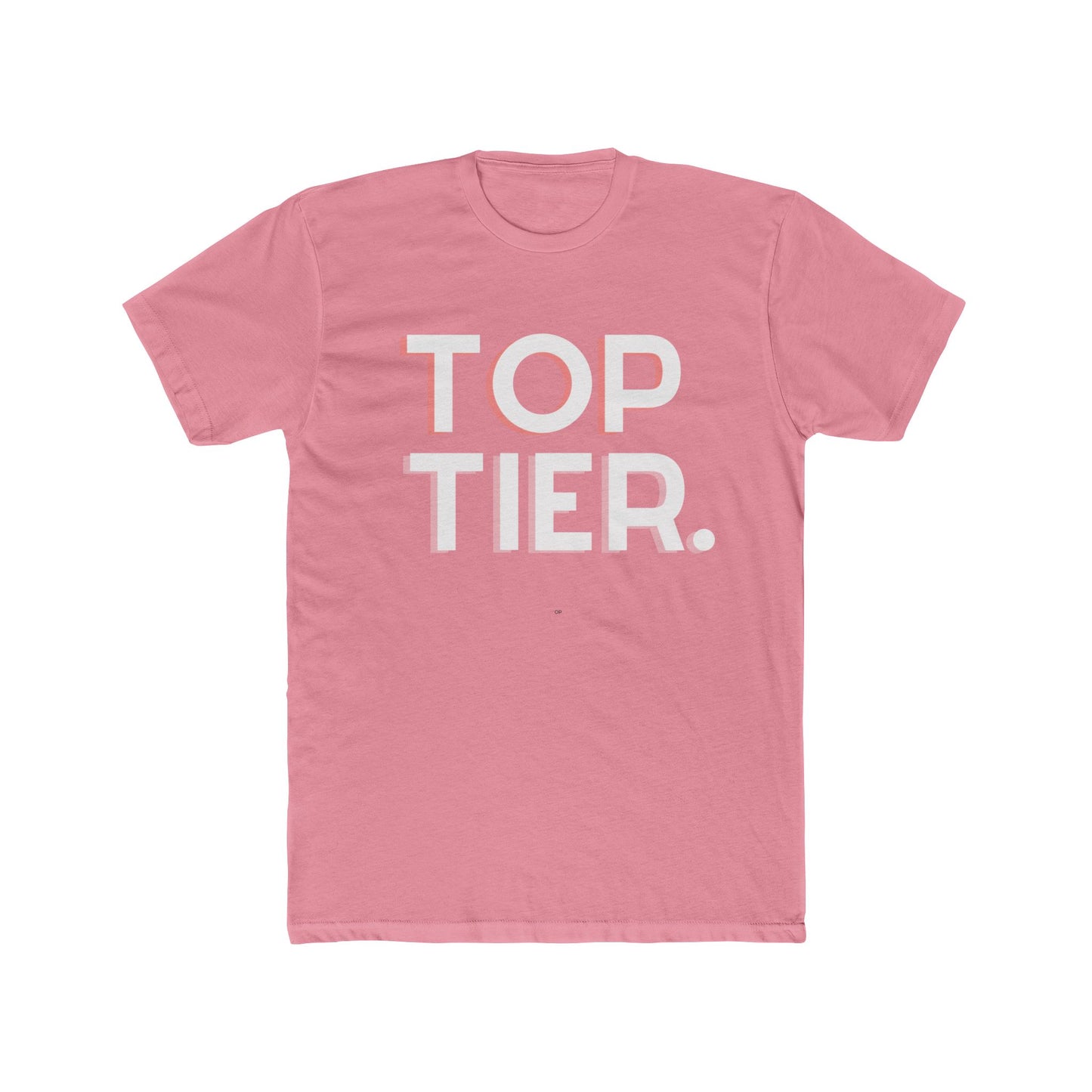 Top Tier Graphic Tee — Bold Typography "TOP TIER." Black Cotton T-Shirt