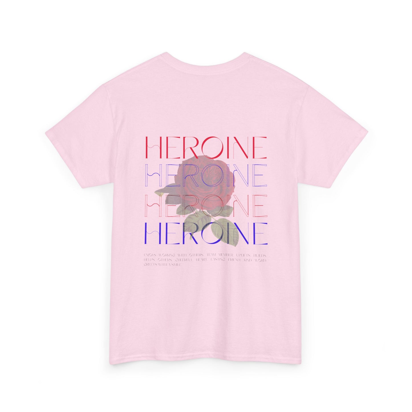 HOJ- Heroine Rose Tee | Vintage Rose Graphic, Feminine Typography