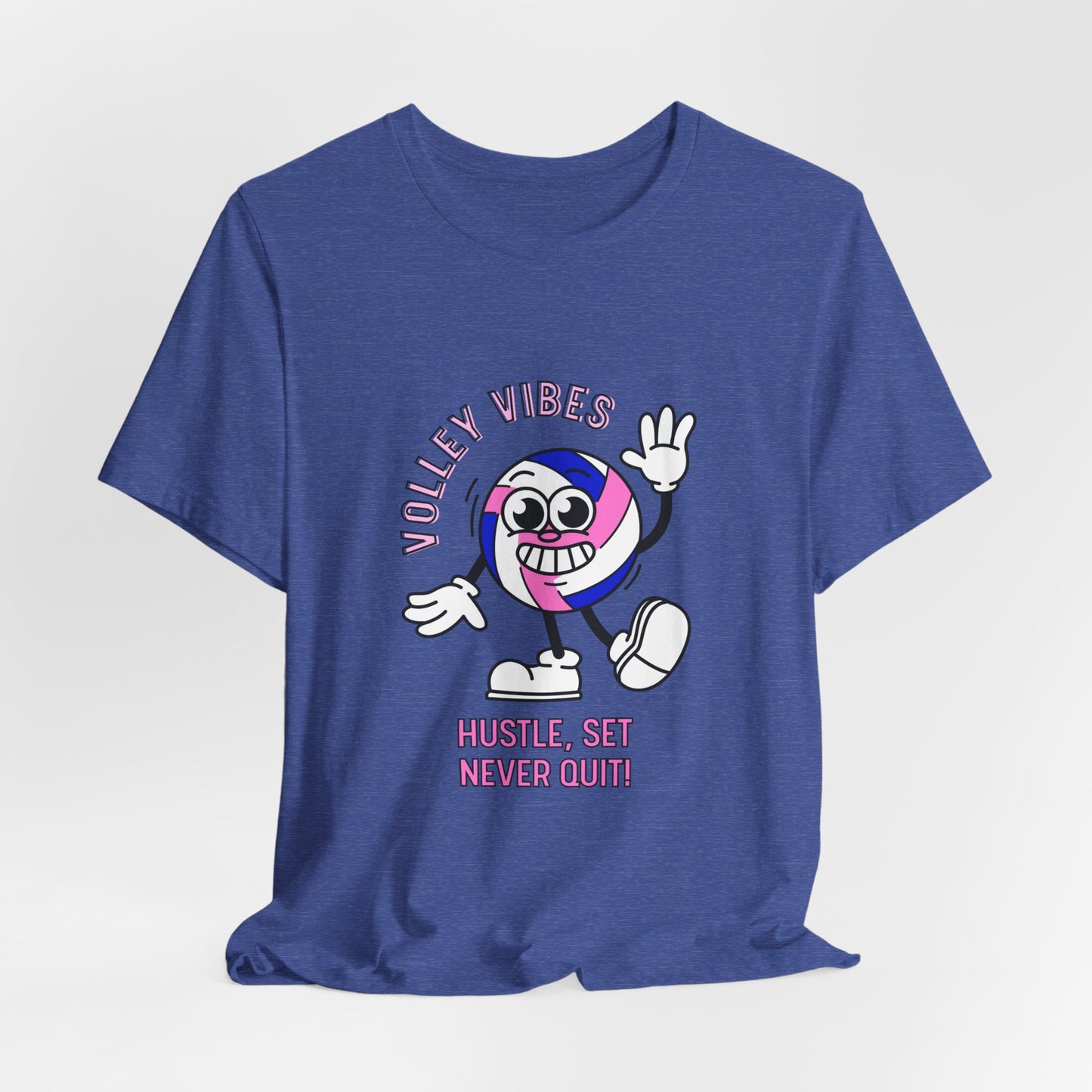 Volleyball Vibes Tee - "Hustle, Set, Never Quit" Volleyball Shirt.