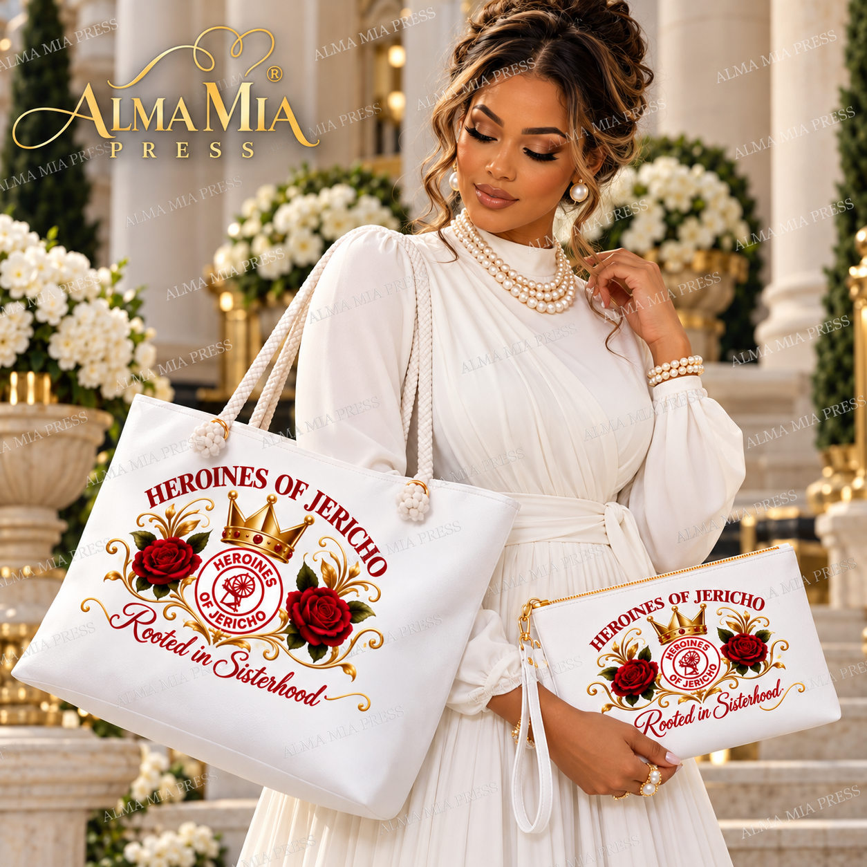 HOJ Travel Tote- "Crown-Rooted in Sisterhood" -clutch sold separately