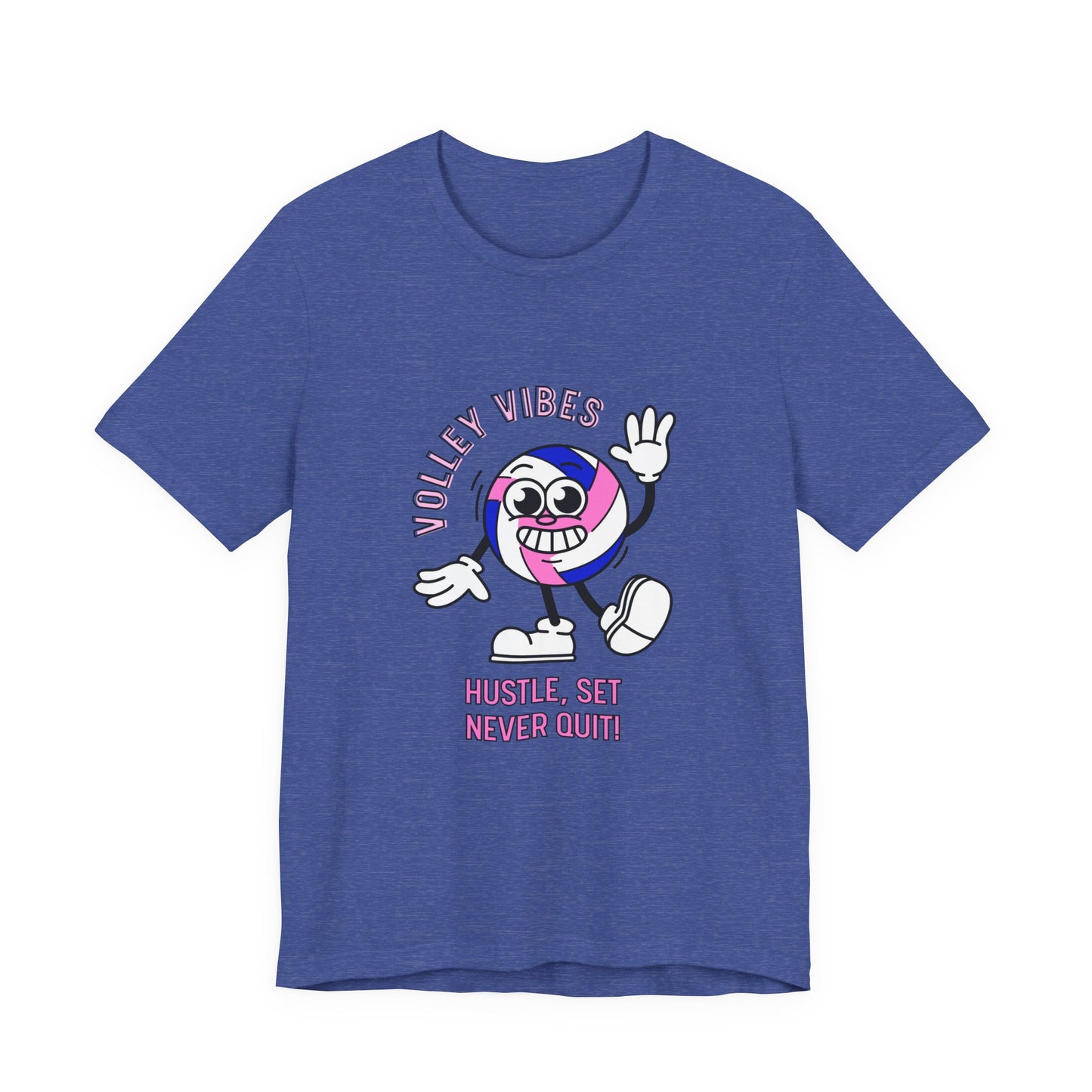 Volleyball Vibes Tee - "Hustle, Set, Never Quit" Volleyball Shirt.