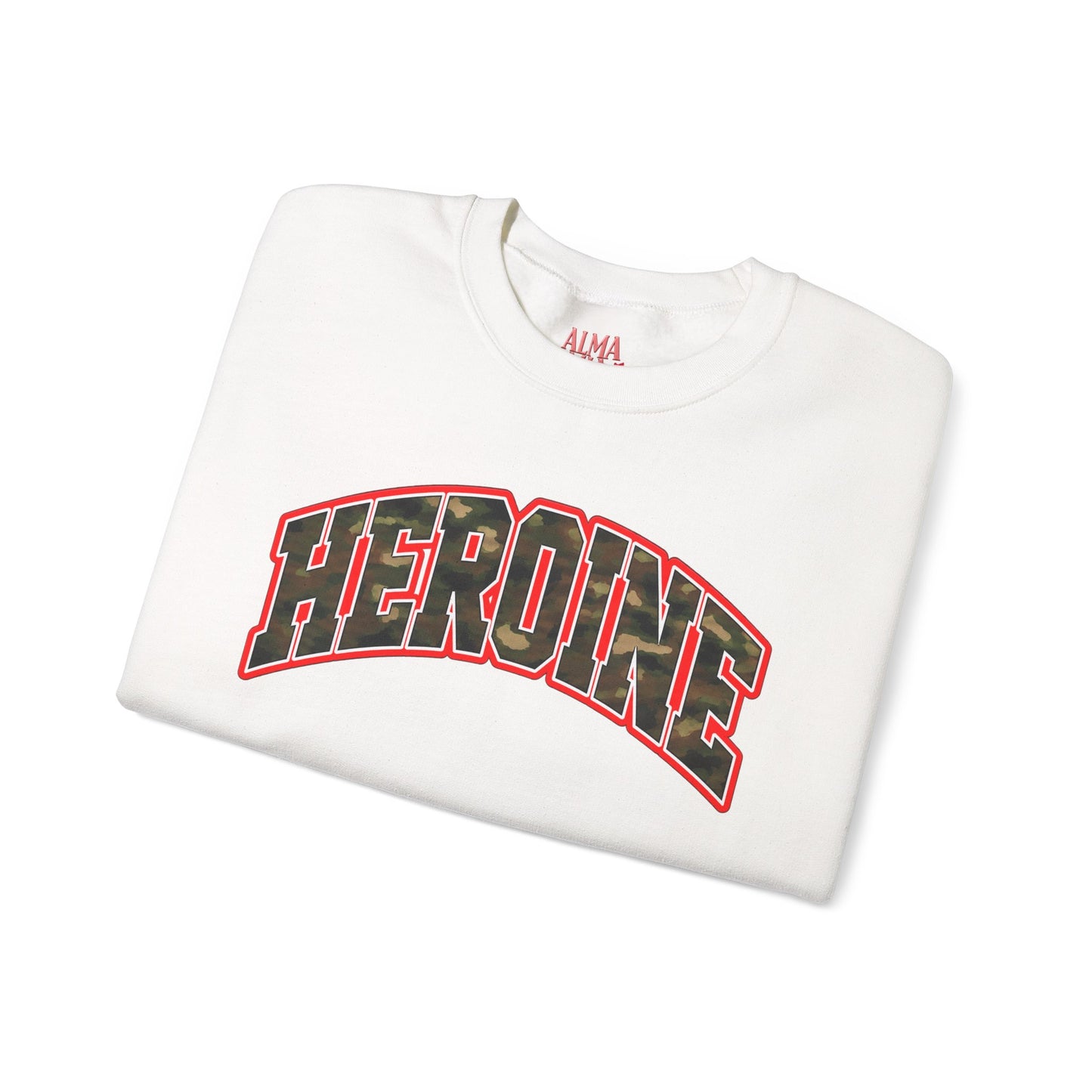 HEROINE CAMO- College-Style Crewneck Sweatshirt