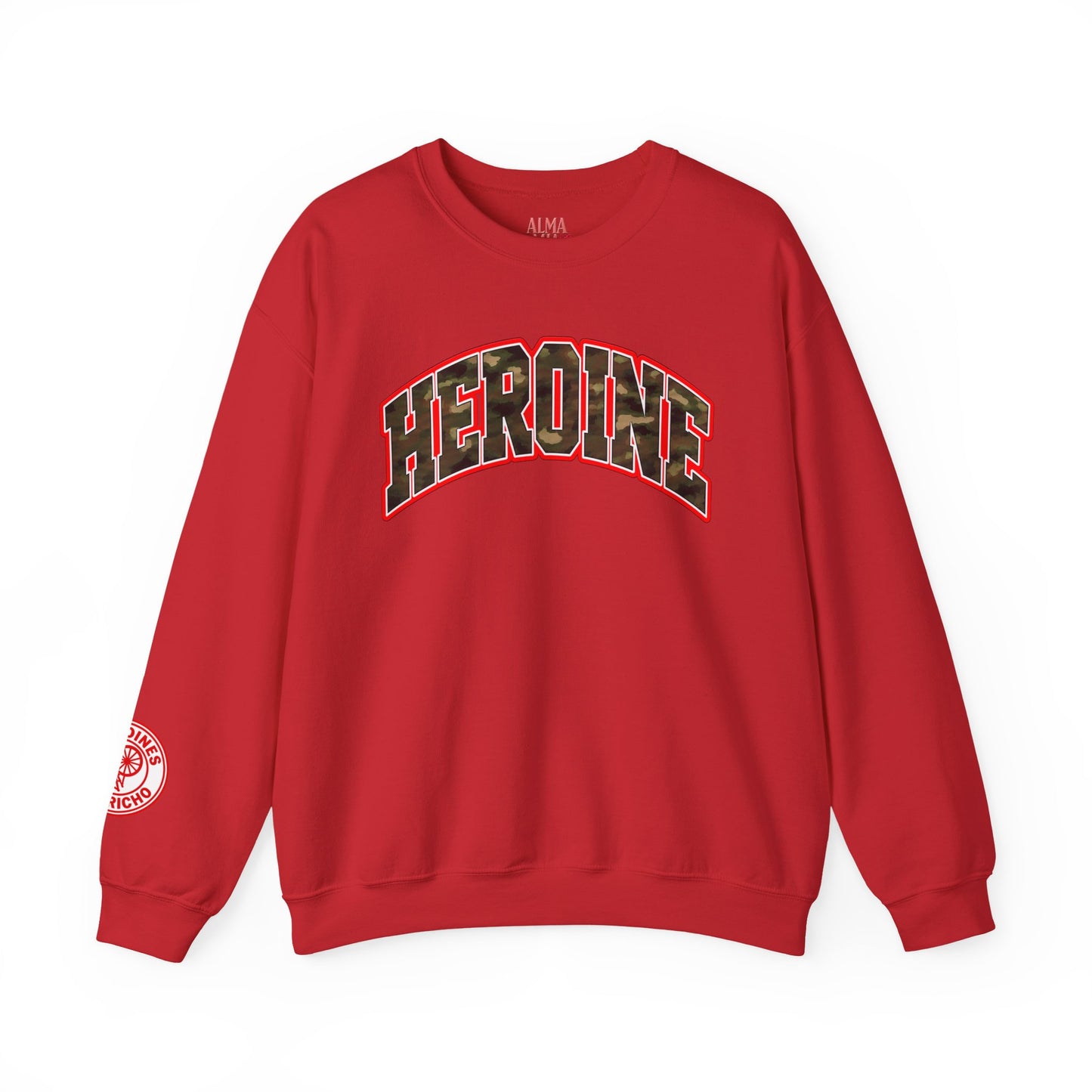 HEROINE CAMO- College-Style Crewneck Sweatshirt