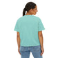 Latina Boxy Tee — Women's Cropped White T‑Shirt with Red 'LATINA' Print