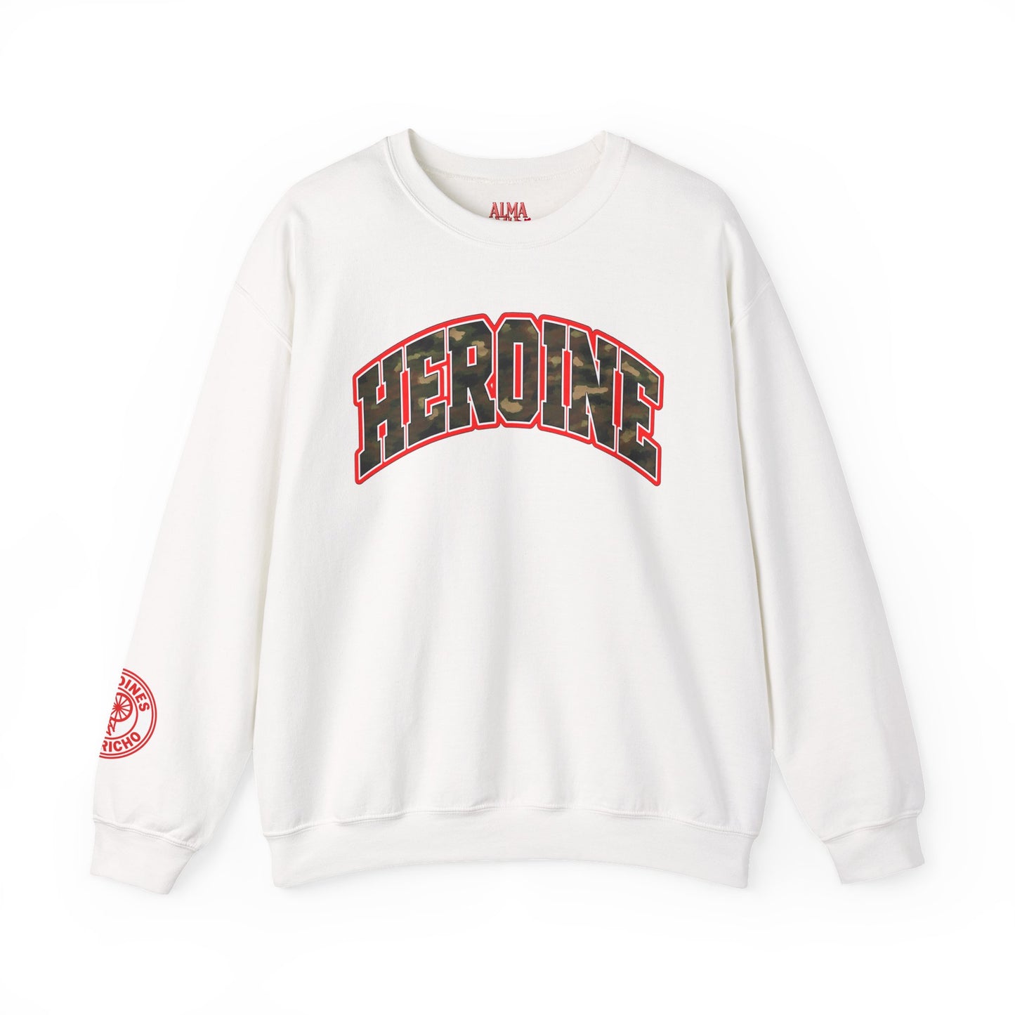 HEROINE CAMO- College-Style Crewneck Sweatshirt