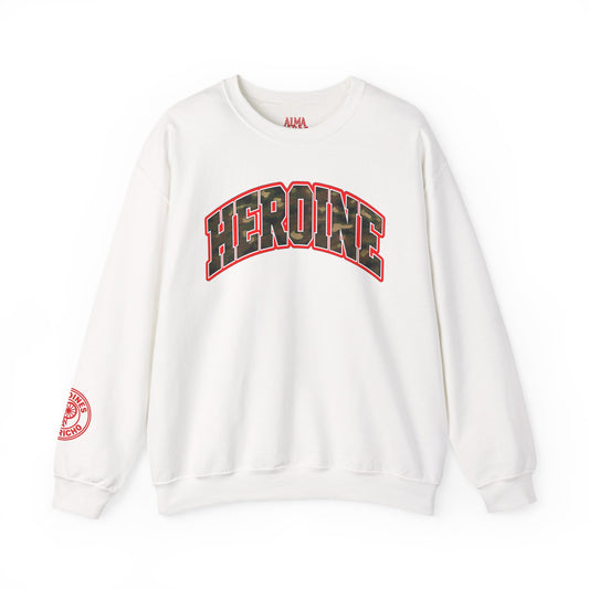 HEROINE CAMO- College-Style Crewneck Sweatshirt