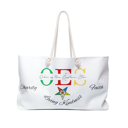Order of the Eastern Star Weekender Bag — Charitable Faith & Loving Kindness Travel Tote