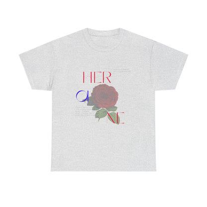 HOJ- Heroine Rose Tee | Vintage Rose Graphic, Feminine Typography