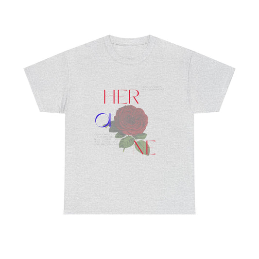 HOJ- Heroine Rose Tee | Vintage Rose Graphic, Feminine Typography