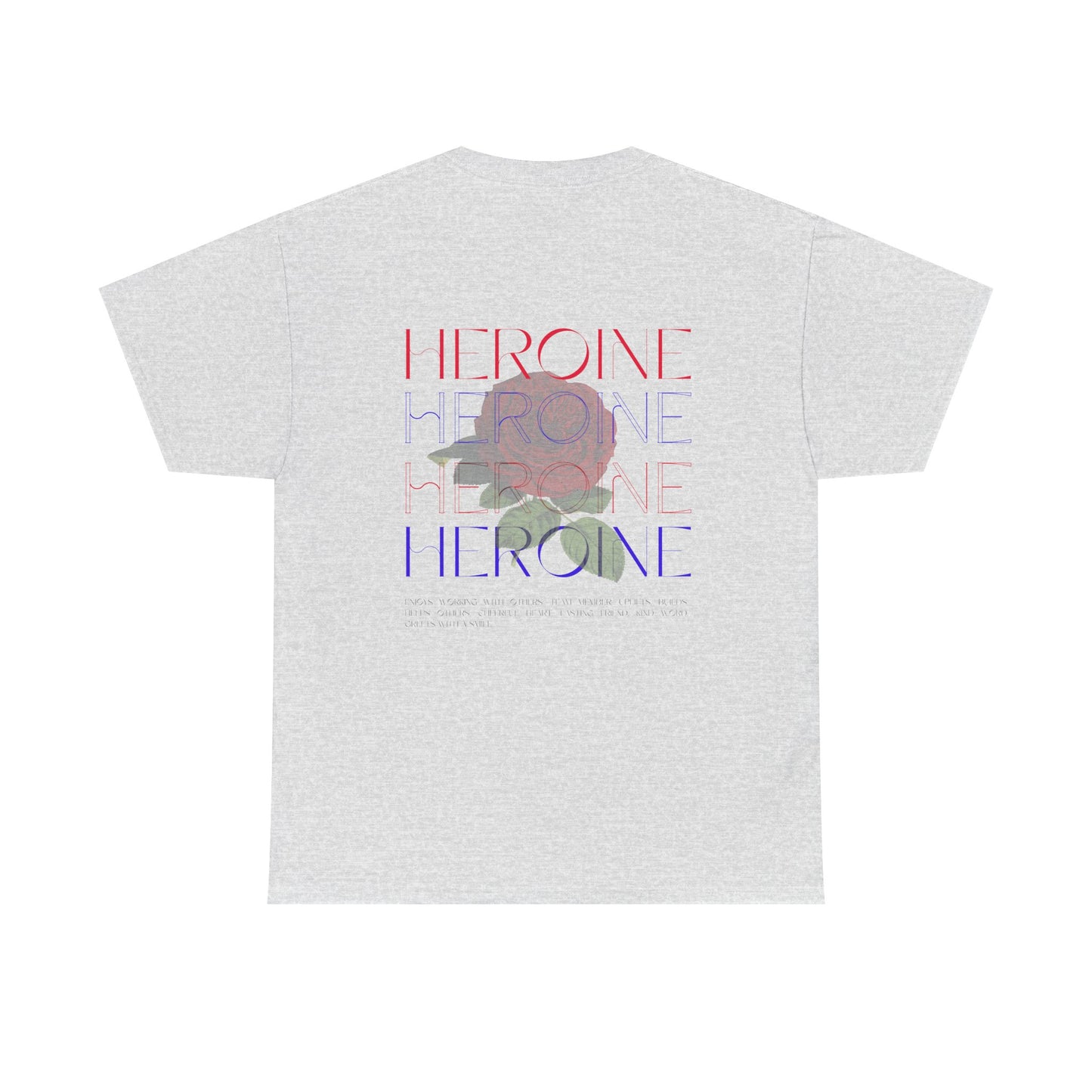 HOJ- Heroine Rose Tee | Vintage Rose Graphic, Feminine Typography