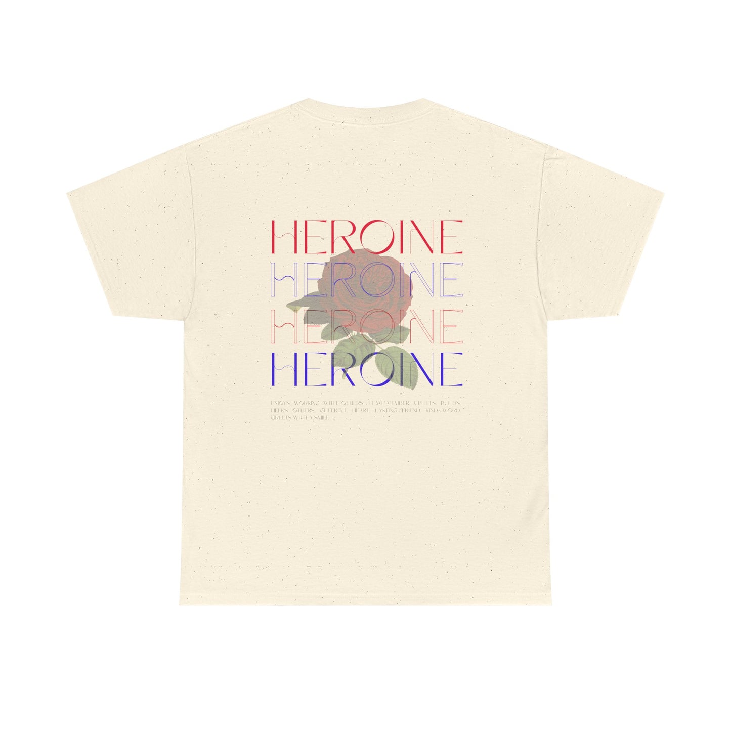 HOJ- Heroine Rose Tee | Vintage Rose Graphic, Feminine Typography
