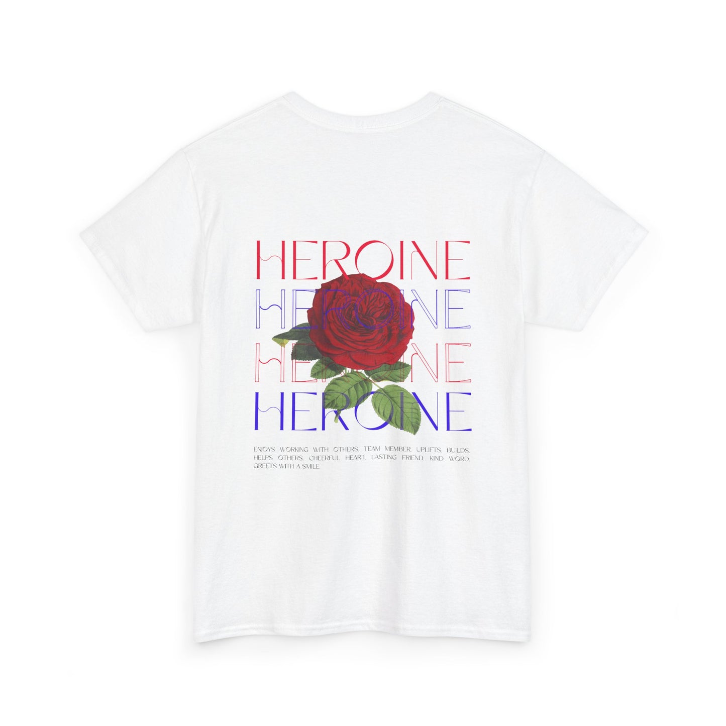HOJ- Heroine Rose Tee | Vintage Rose Graphic, Feminine Typography