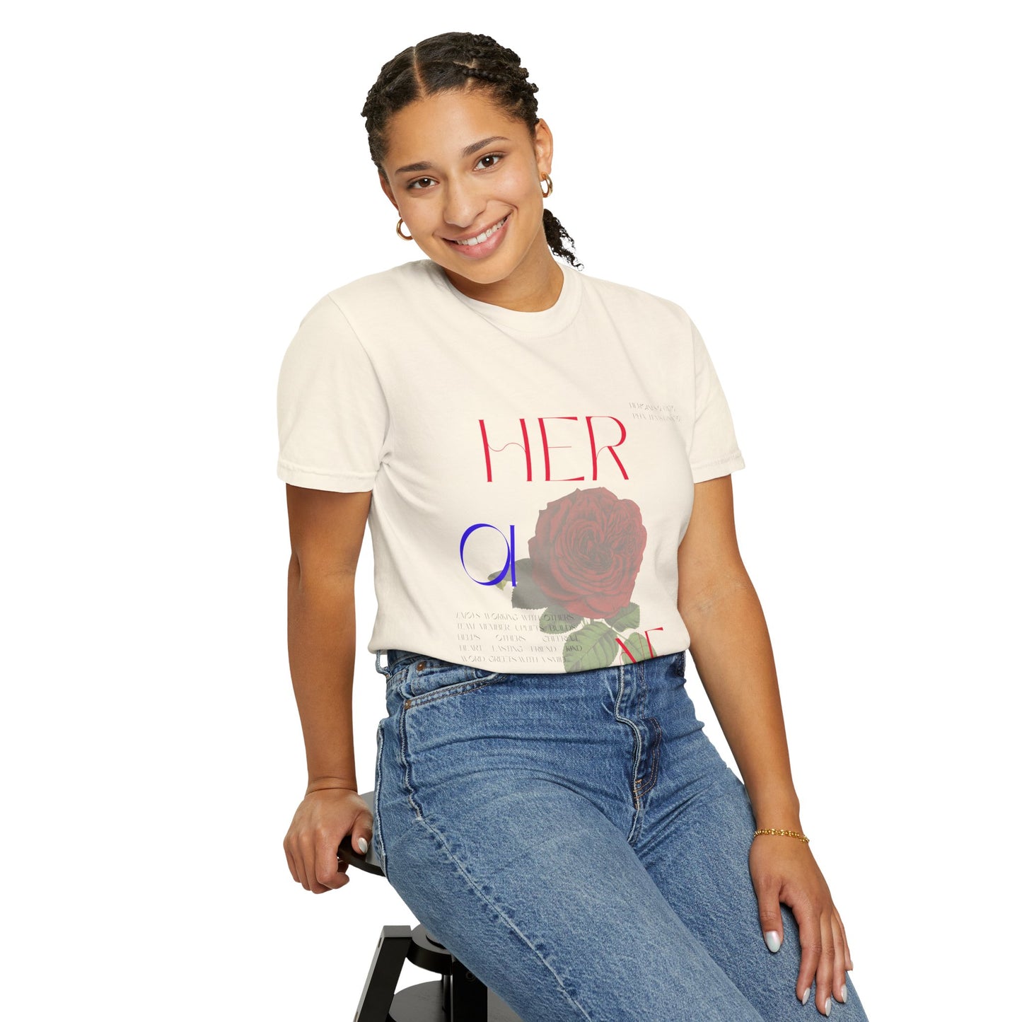 Her One Rose T-Shirt — Floral Graphic Tee