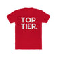 Top Tier Graphic Tee — Bold Typography "TOP TIER." Black Cotton T-Shirt