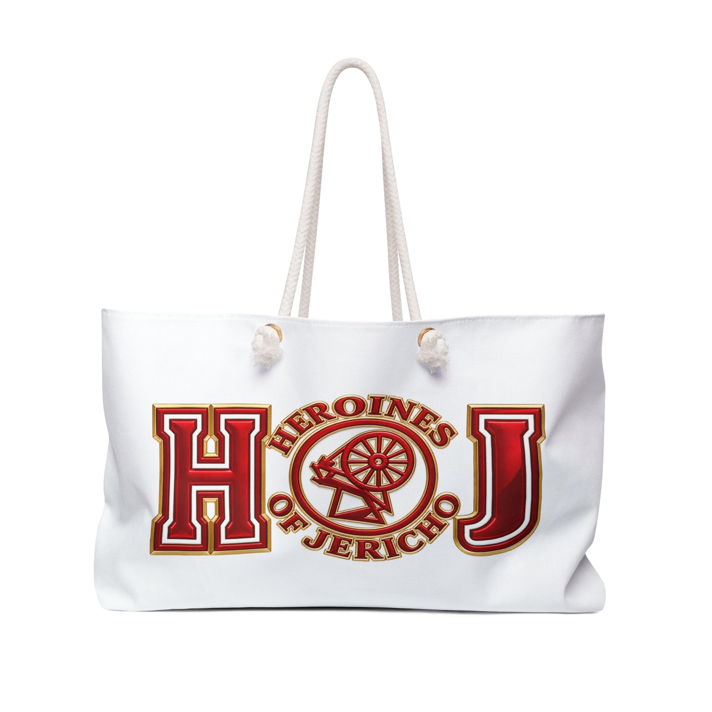 Weekender Bag — 'Heroines of Jericho' Gold Logo Travel Tote