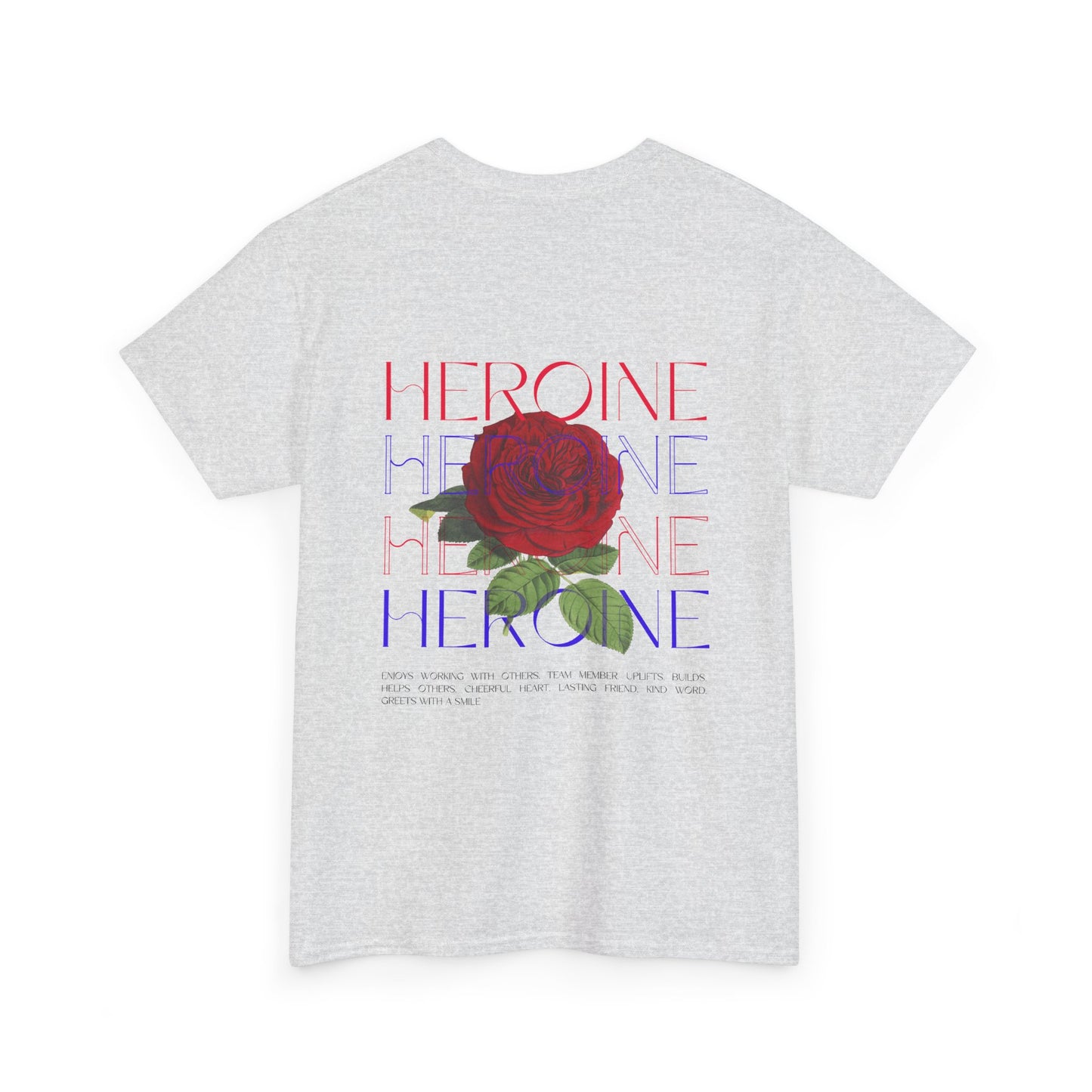 HOJ- Heroine Rose Tee | Vintage Rose Graphic, Feminine Typography