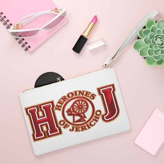 Heroine of Jericho Clutch Bag — Vintage Collegiate Logo Wristlet