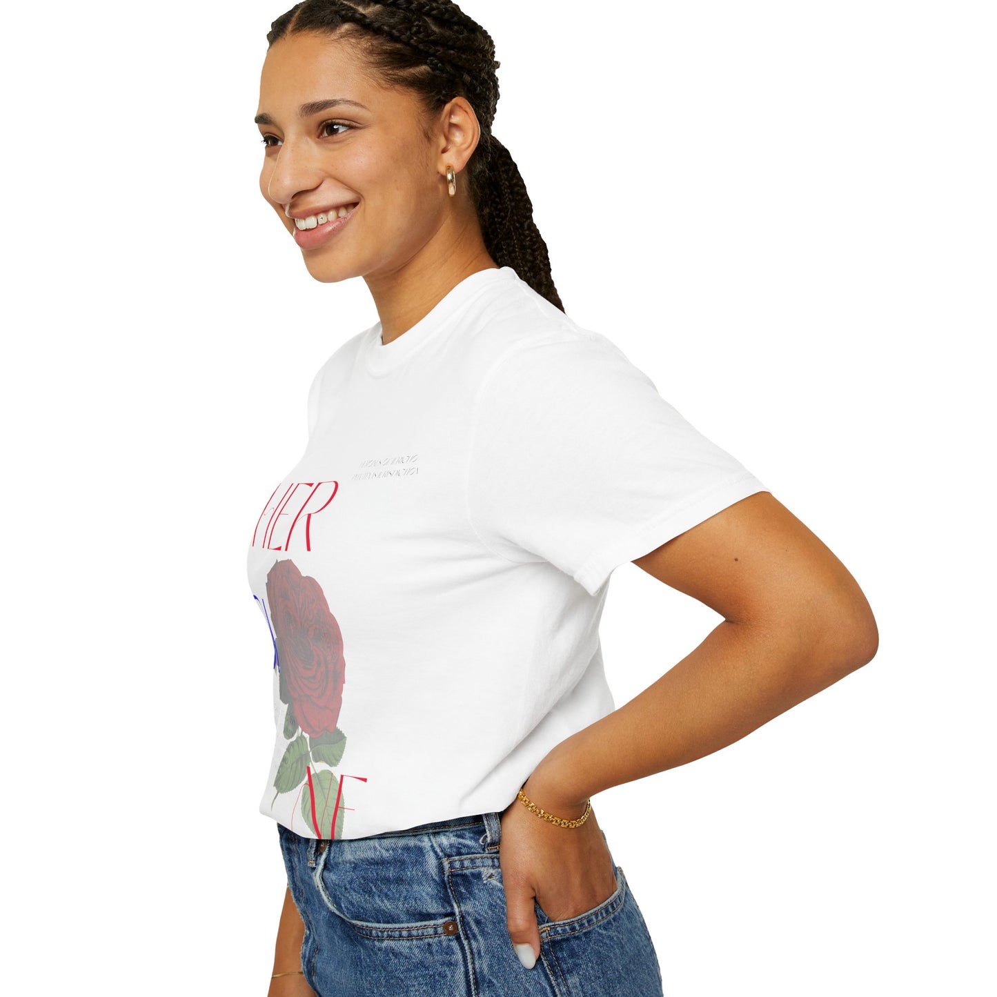 Her One Rose T-Shirt — Floral Graphic Tee