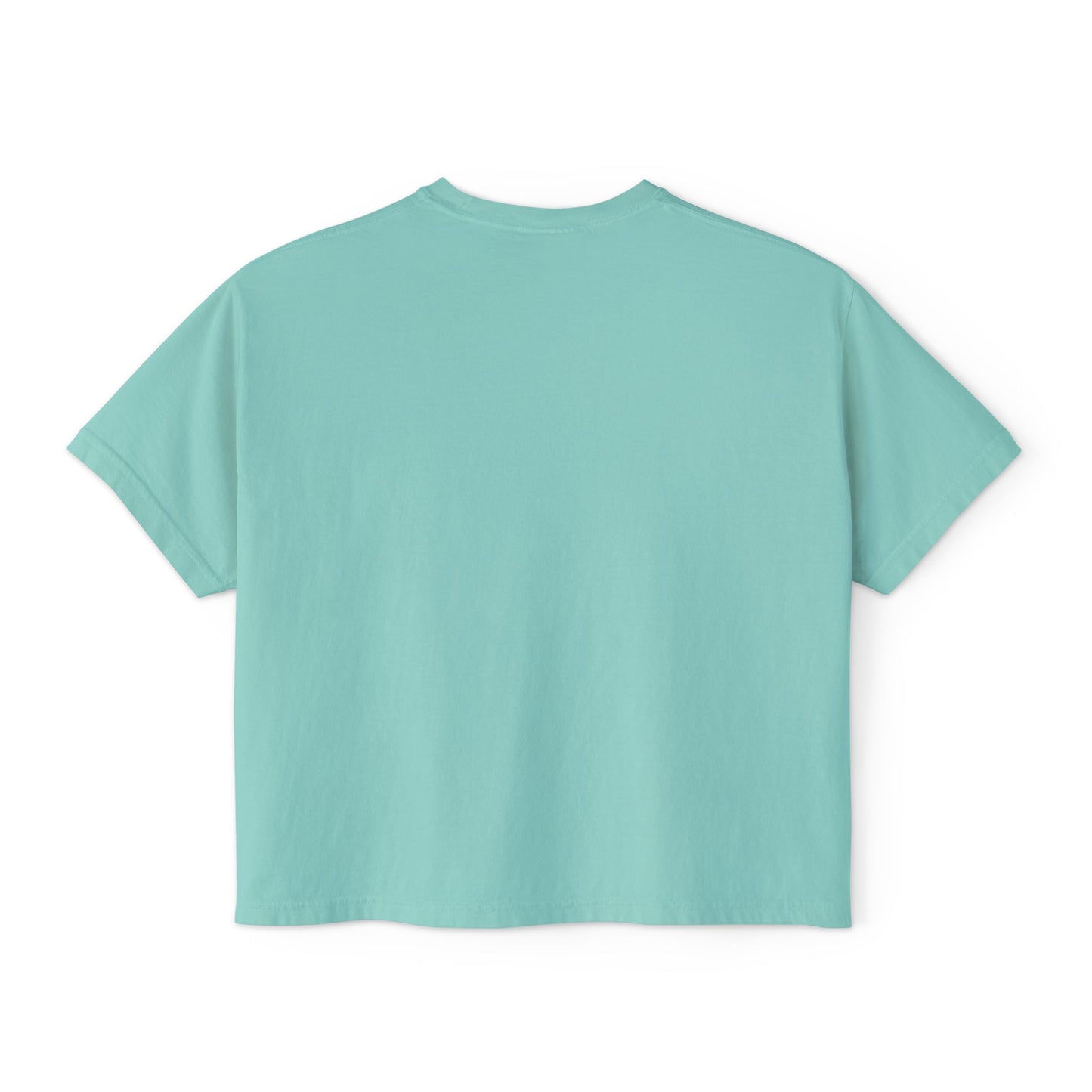 Latina Boxy Tee — Women's Cropped White T‑Shirt with Red 'LATINA' Print