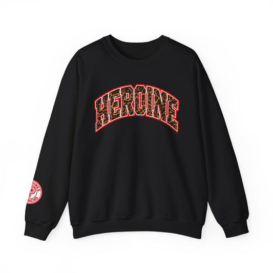 HEROINE Cheetah Print- Graphic Crewneck Sweatshirt