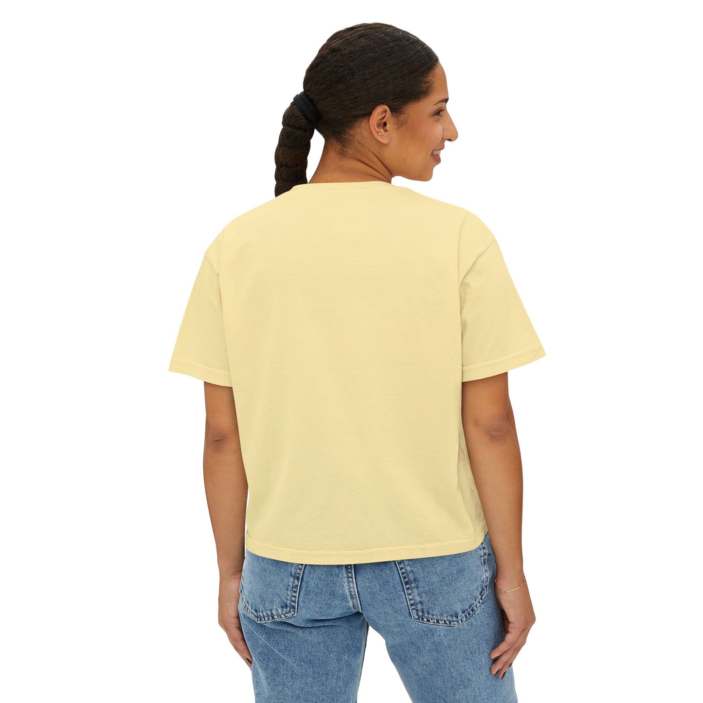 Top Tier Boxy Tee — Women's Casual Graphic Cropped T‑Shirt