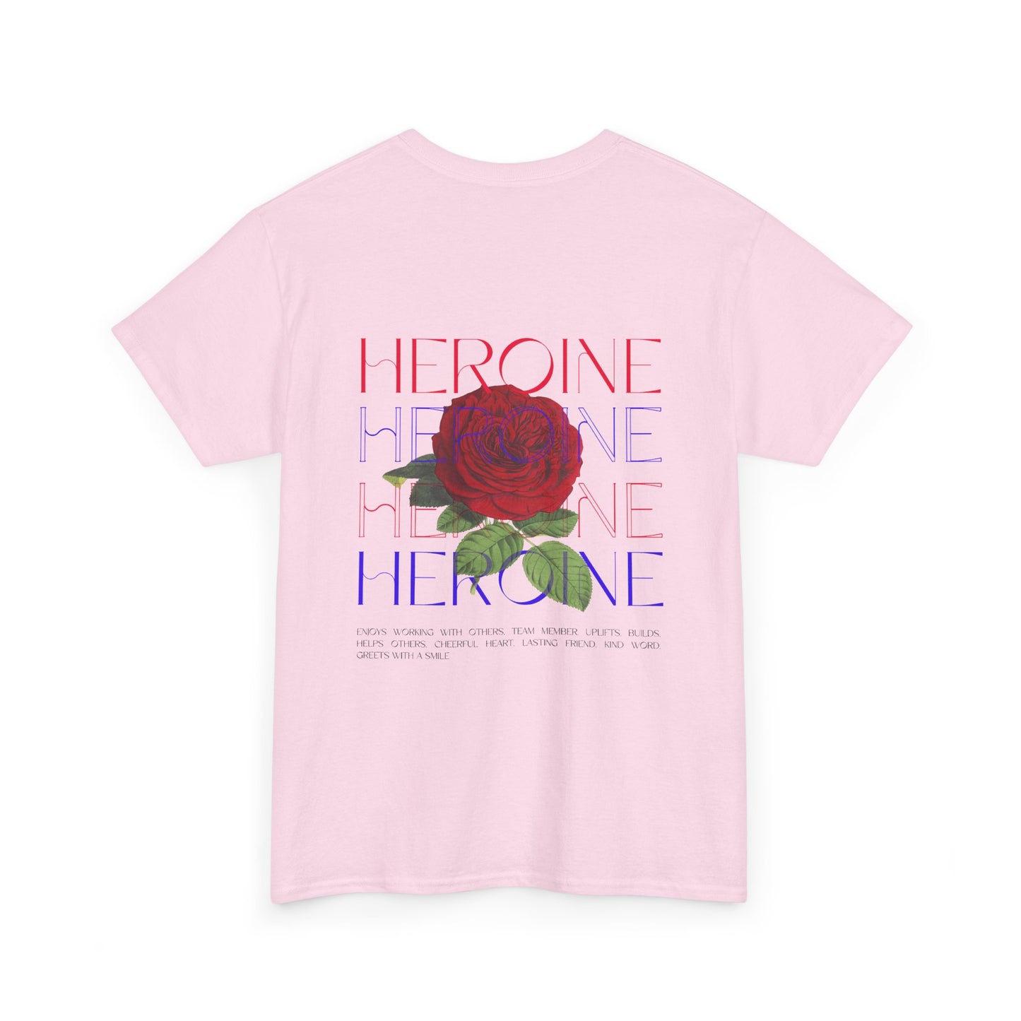 HOJ- Heroine Rose Tee | Vintage Rose Graphic, Feminine Typography