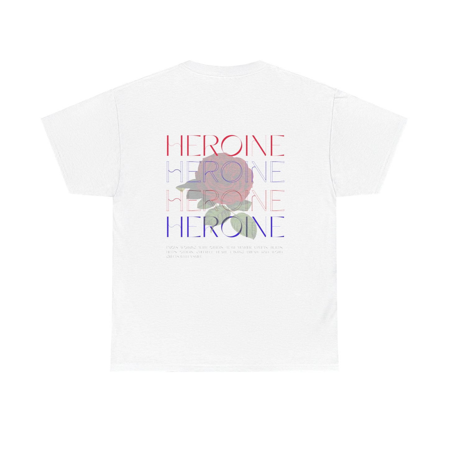 HOJ- Heroine Rose Tee | Vintage Rose Graphic, Feminine Typography
