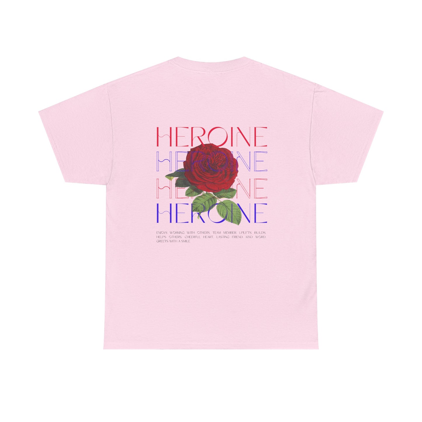HOJ- Heroine Rose Tee | Vintage Rose Graphic, Feminine Typography