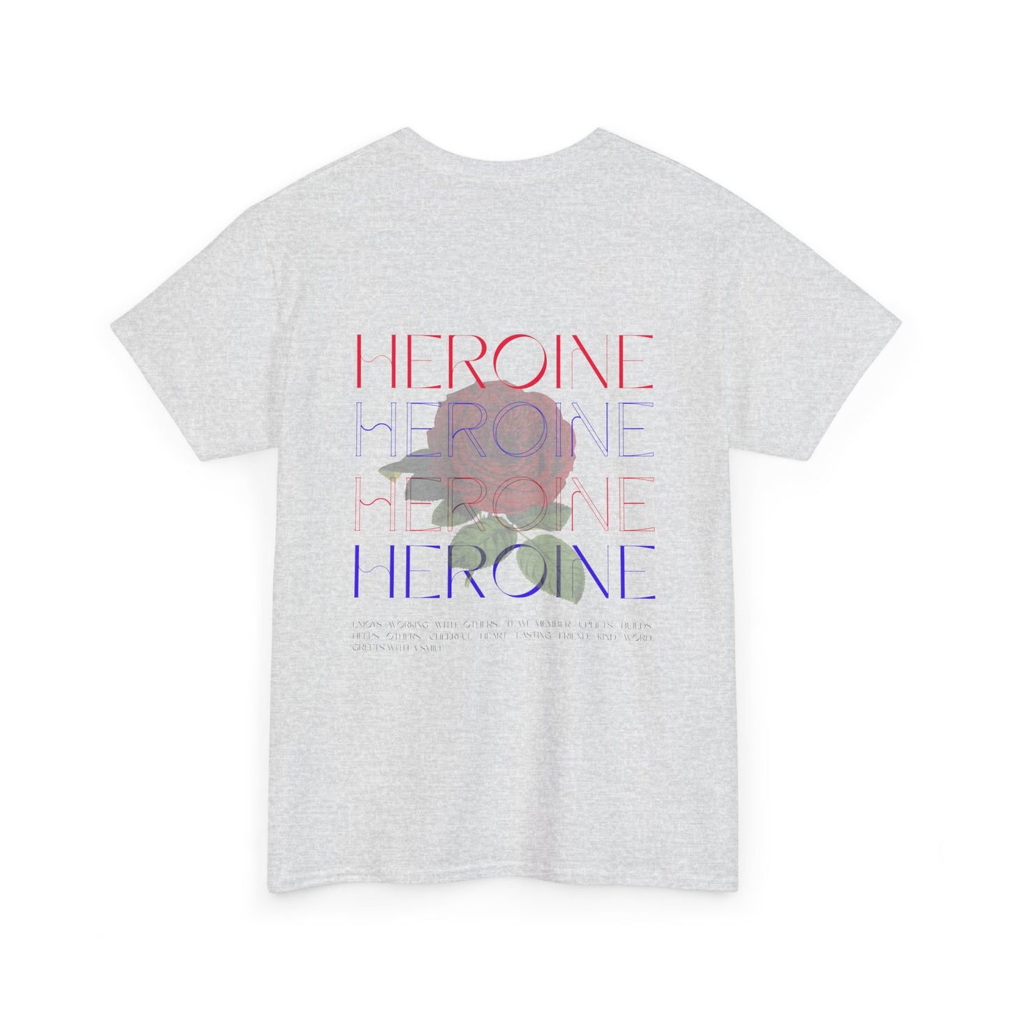HOJ- Heroine Rose Tee | Vintage Rose Graphic, Feminine Typography