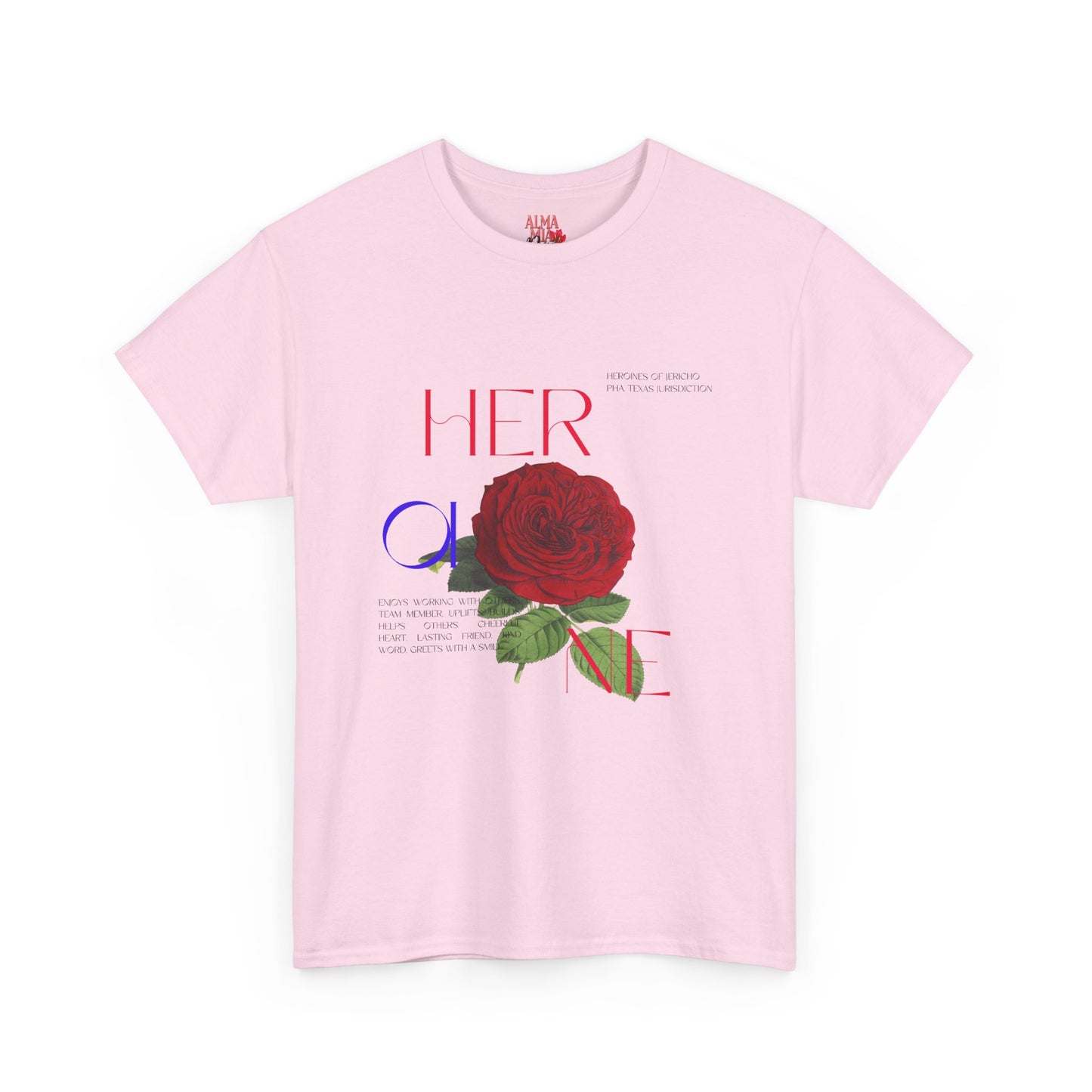 HOJ- Heroine Rose Tee | Vintage Rose Graphic, Feminine Typography