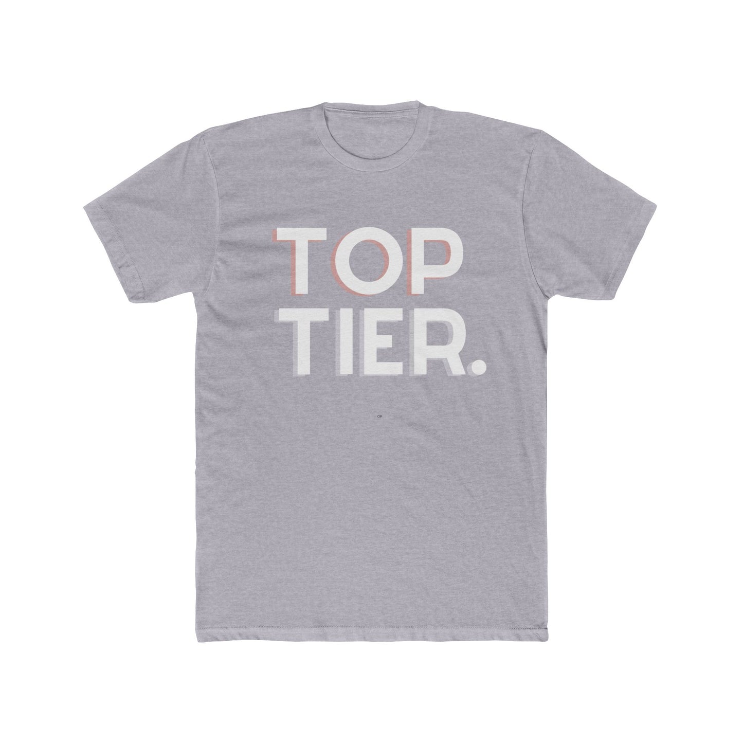 Top Tier Graphic Tee — Bold Typography "TOP TIER." Black Cotton T-Shirt